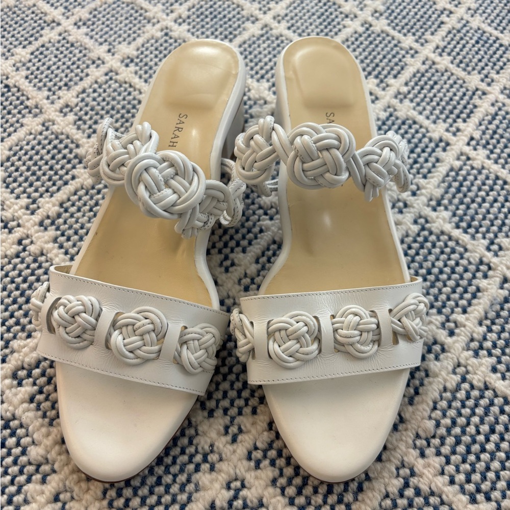 Sarah Flint White Braided Heeled Sandals - size 39.5
NEW! Never been worn!